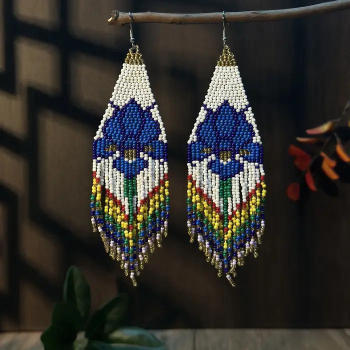 AHAYA – boucles d'oreilles officielles à fleurs bleues
