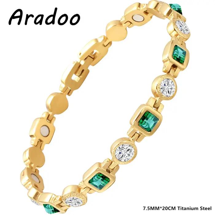 ARADOO – Bracelet magnétique en acier inoxydable 316L pour femmes