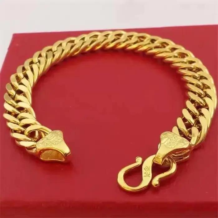 Bracelet plaqué or style vietnamien pour homme élégant occasion spéciale cadeau anniversaire fête de fin d'année