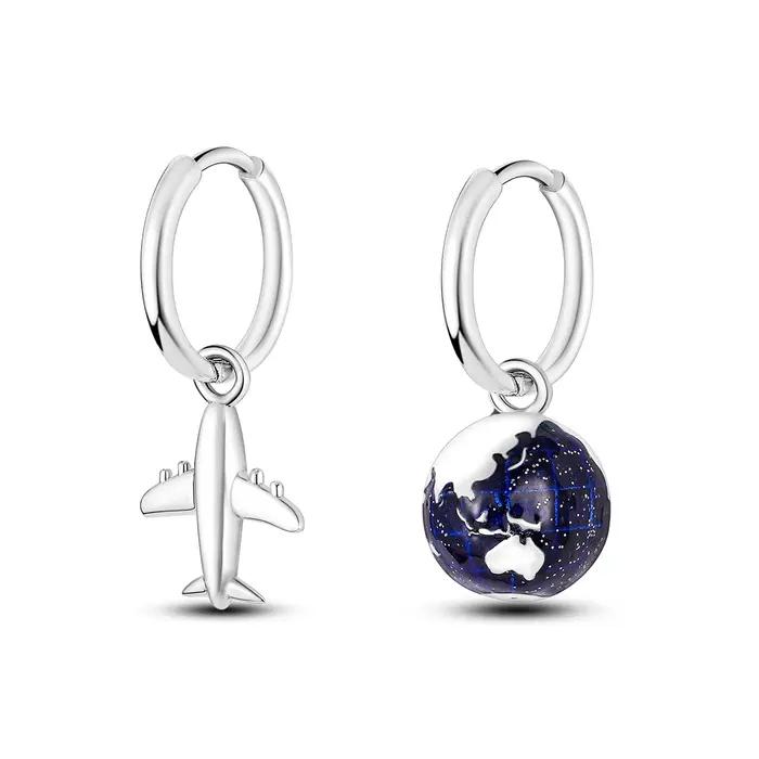 MISEFF – boucles d'oreilles asymétriques en argent Sterling S925