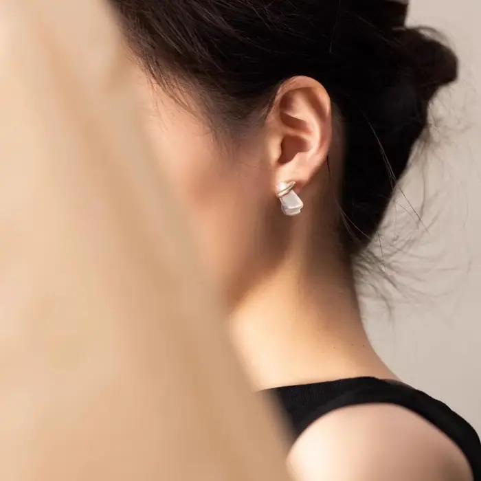 Boucles d'oreilles en Jade Hetian naturel pour femmes