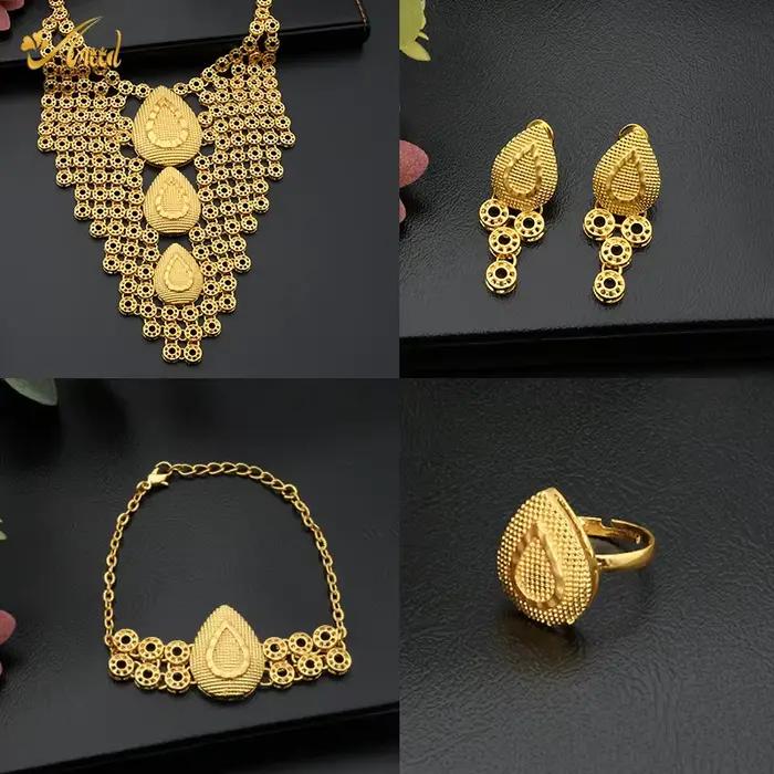 ANIID-Ensemble de bijoux traditionnels éthiopiens pour femmes, patients Habesha, Dubaï, document en or 24 carats, mariage nigwin