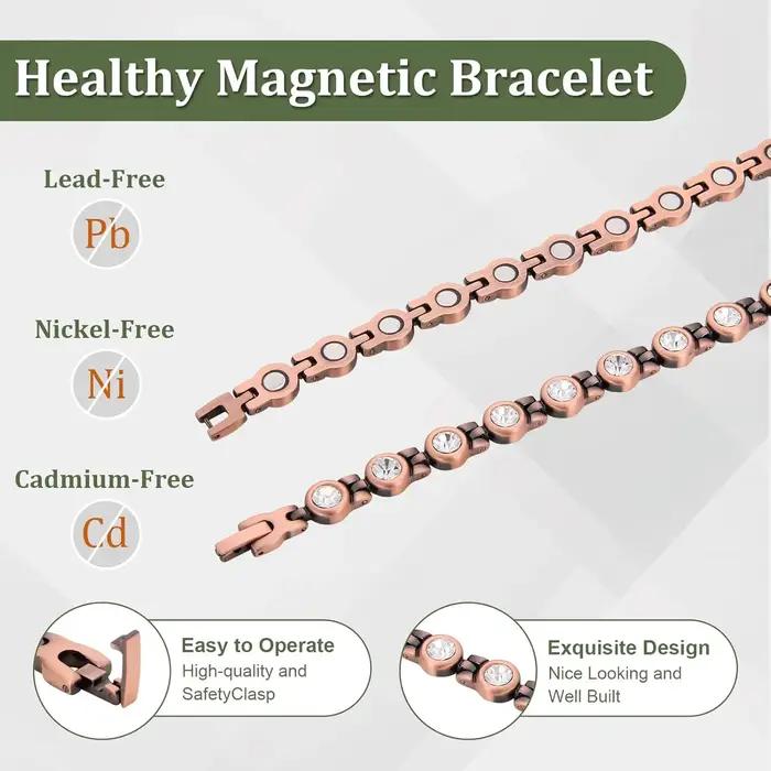 Bracelet en cuivre cristal pour femme