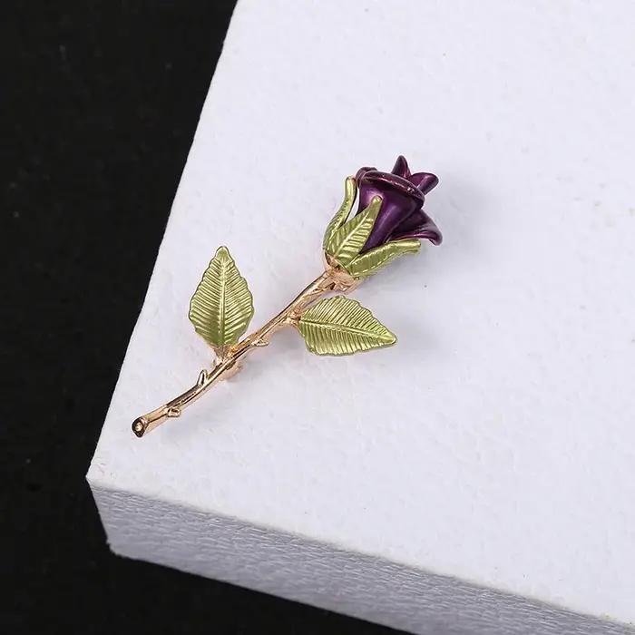Broches à fleurs de roses élégantes pour femmes styles décontractés et sportifs occasions spéciales romantiques
