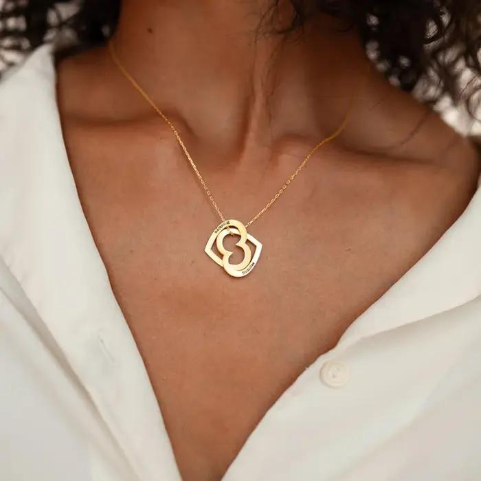Collier personnalisé avec nom en forme de cœur