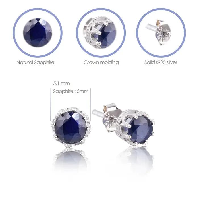 Boucles d'oreilles en argent S925 véritable pour femme