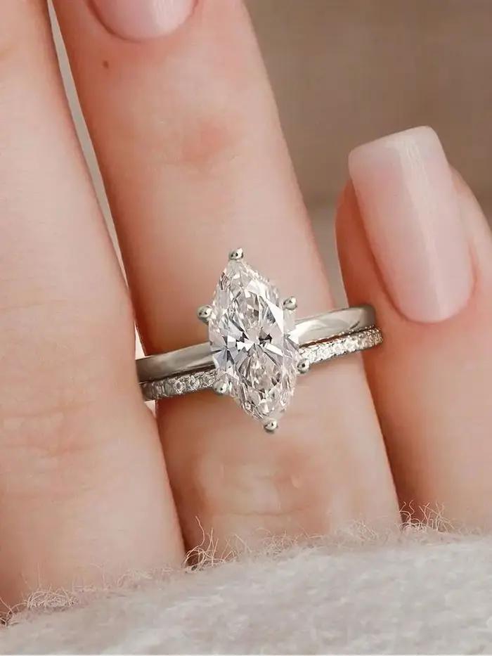 Bague classique en argent Sterling 925 pour femmes