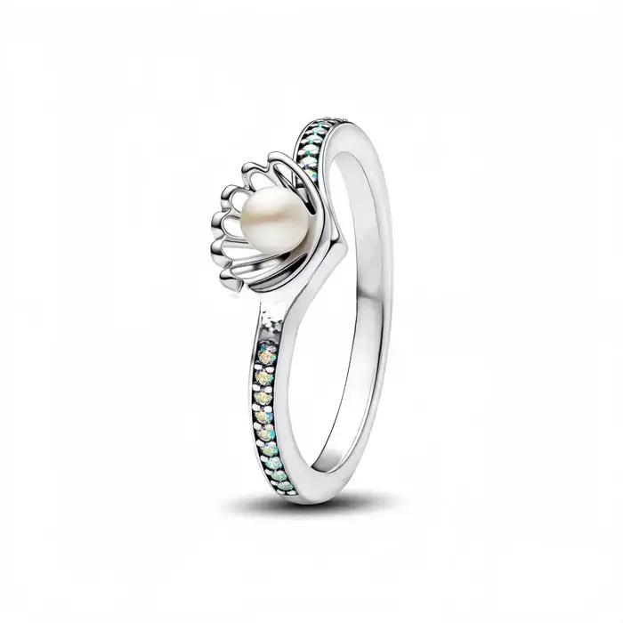 Bague populaire en argent sterling 925% de la série Princesse