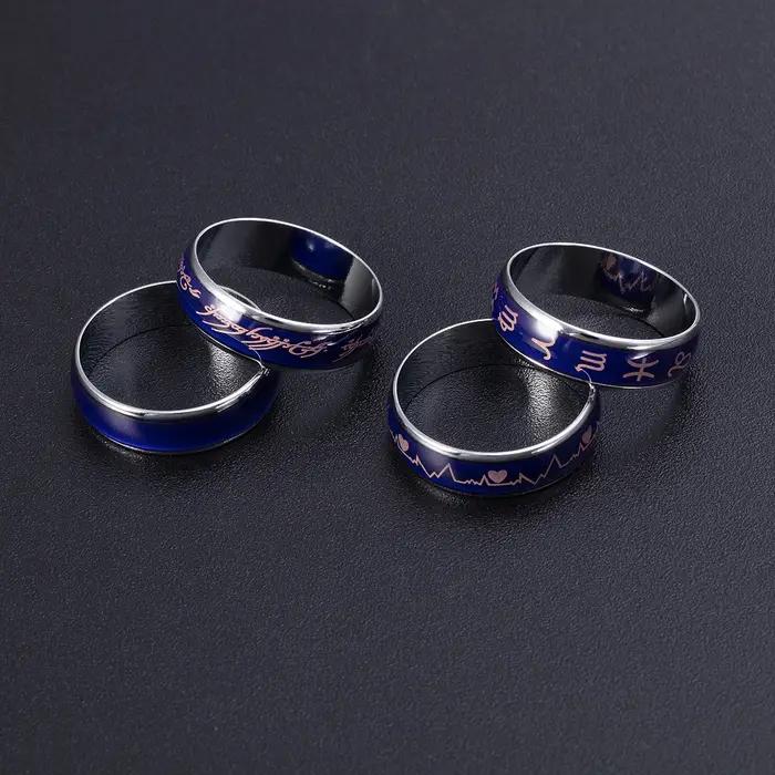 Baguette en acier inoxydable à la mode tracker d'humeur pour homme et femme occasions spéciales