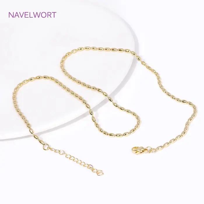 Collier en laiton plaqué or 18 carats pour femmes