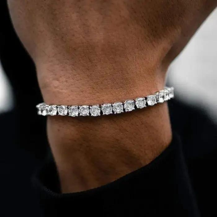 Bracelet de Tennis en cristal de luxe pour hommes