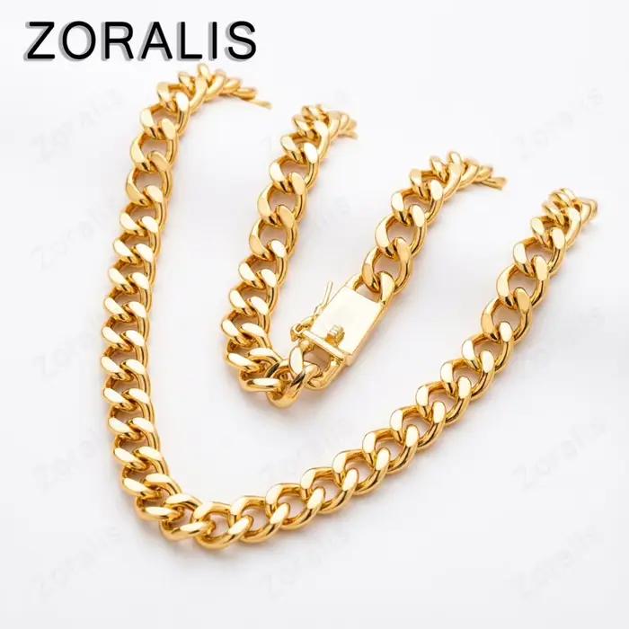 Collier en or 18 carats chaîne figaro classique pour mariage et cérémonies importantes homme femme
