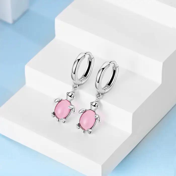 Boucles d'oreilles tortue de mer pour femmes, en argent Sterling 925, bijoux à la mode pour fête, mariage, cadeaux de fiançailles, été