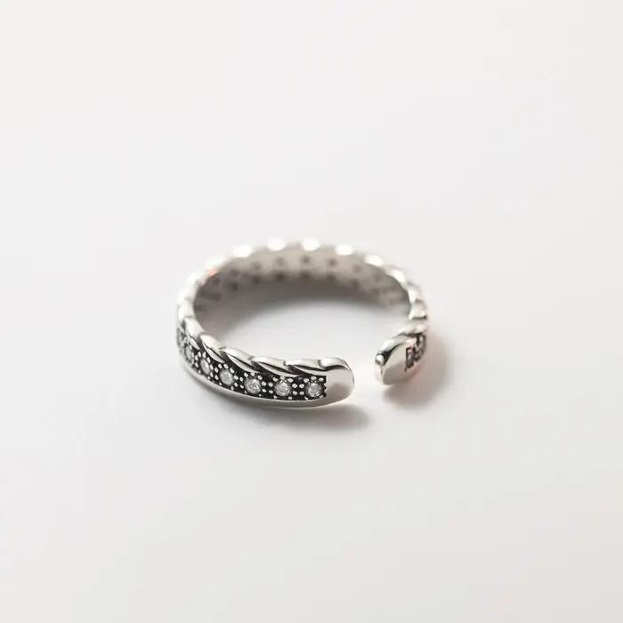 Bagues Géométriques En Argent Sterling 925 Avec Zircon Blanc Pour Femmes Luxe Mode Cocktail Occasion Spéciale