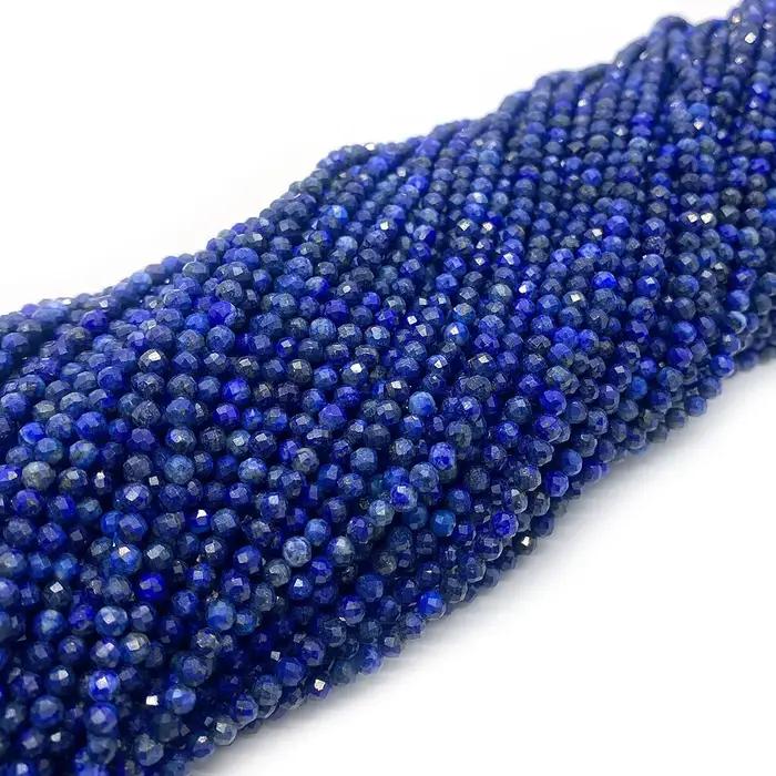 Perles Rondes en Pierre Naturelle de Lapis Lazuli