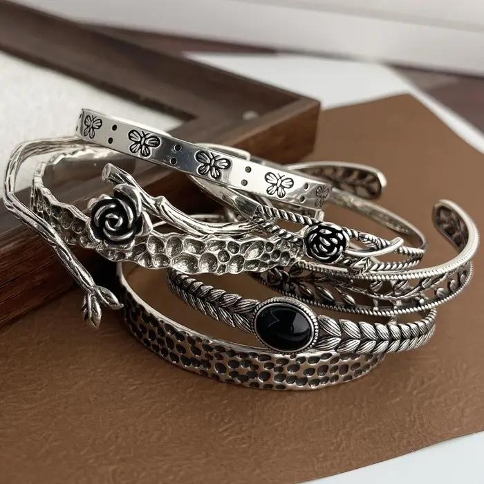 Bracelet en métal 100% argent Sterling 925 massif pour femmes