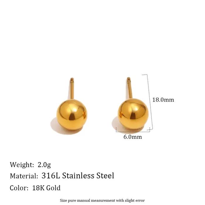 Ensemble de bijoux pour femme E.B.belle OT Toggle Clasp Ball, collier et boucles d'oreilles en acier