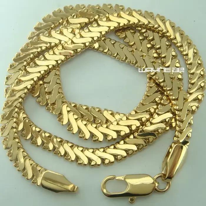 Chaîne de collier couleur or pour hommes, 50cm, 60CM, 70CM, longueur 4.5mm, largeur N272