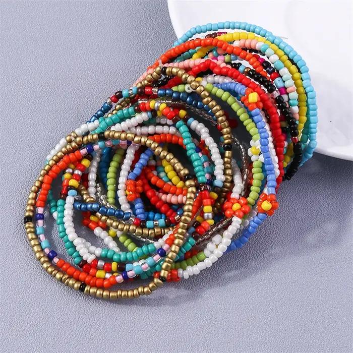 Bracelets bohèmes colorés faits à la main pour femmes et filles
