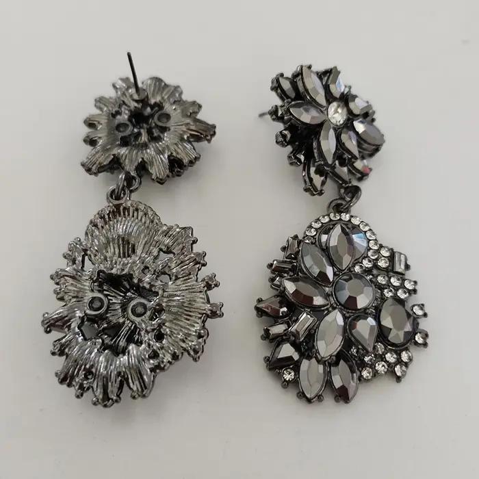 2026 nouveau indien Vintage pistolet gris cristal strass grand collier