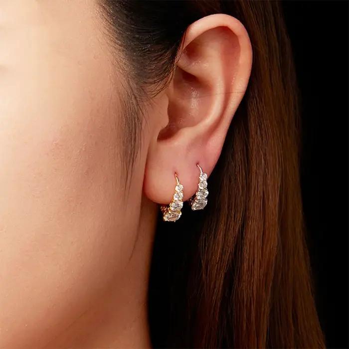 COSYA – boucles d'oreilles en moissanite pour femmes