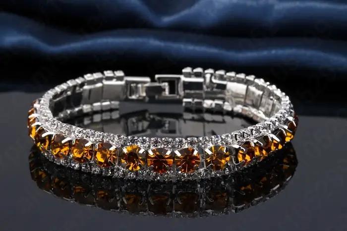Bracelet en argent sterling 925 serti de zirconium blanc romantique pour femmes occasions spéciales cadeau de mariage anniversaire