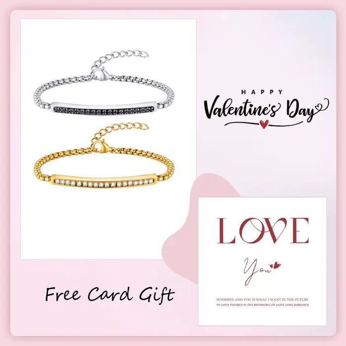 Zunderly-Bracelets de perles carrées pour hommes et femmes, bracelet JOBracelet, couple romantique, cadeaux de la fête des Léons, mode, luxe