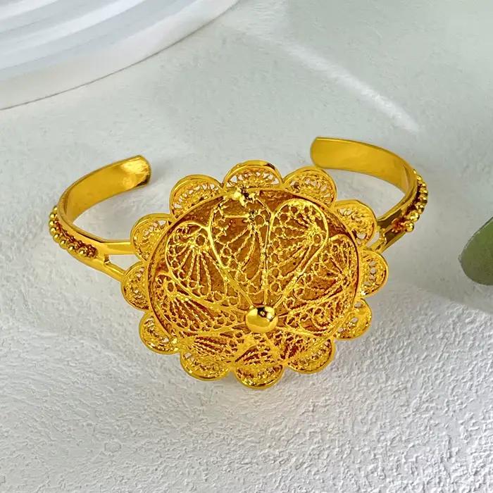 ANIID éthiopien 24k plaqué or 6 pièces ensembles de bijoux pour femmes indien dubaï haute qualité collier ensemble cadeaux de fête de mariage
