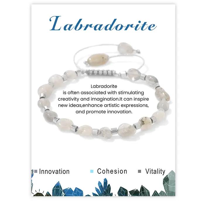 Bracelet de perles obisidiennes noires pour hommes et femmes, pierre naturelle irrégulière, lapis la