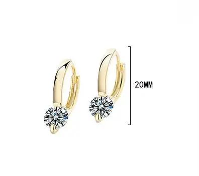 Boucles d'oreilles Solitaire 1ct D Moissanite pour femmes