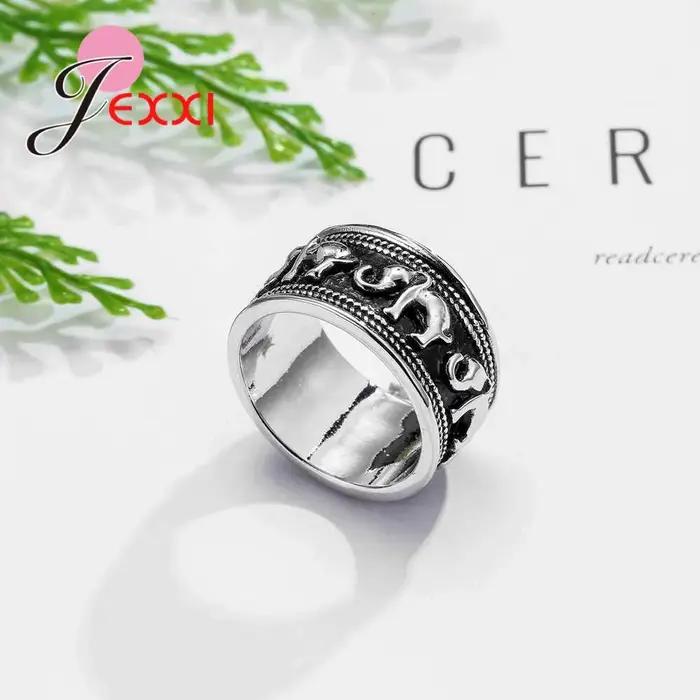 Bagues en forme d'éléphant en argent Sterling 925