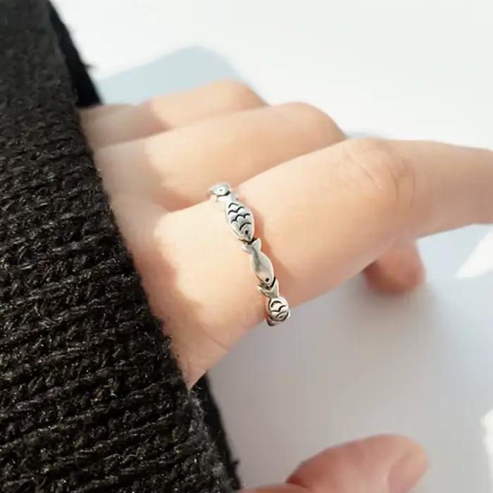 Bagues réglables en argent Sterling 925 pour femmes