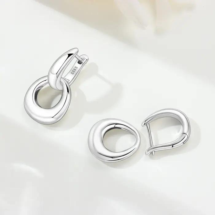 Boucles d'oreilles minimalistes PANPOKI en argent Sterling pour femmes, bijoux élégants et durables pour toutes les occasions spéciales