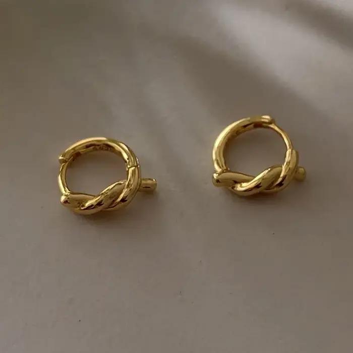 Boucles d'oreilles circulaires en argent Sterling S925 pour femmes