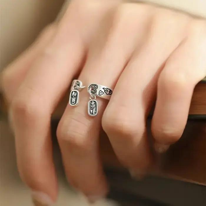 Bague vintage de nuages de bon augure pour dame
