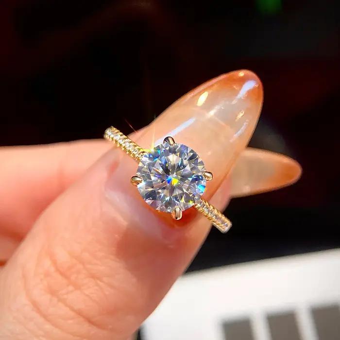 Bague ronde en argent sterling 925 sertie de zirconium pour femmes occasions d'engagement romantique et luxe haute qualité