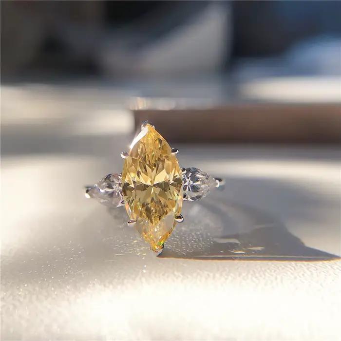 Bague en or blanc 18 carats 1.5CT diamant rayonnant pour femmes occasions spéciales engagement anniversaire cadeau mariage