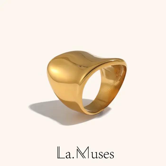 La. Muses – bague minimaliste en acier inoxydable pour femmes