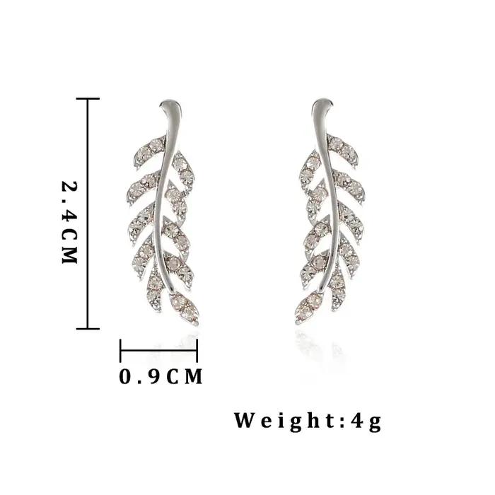 Boucles d'oreilles feuilles ajourées pour femmes