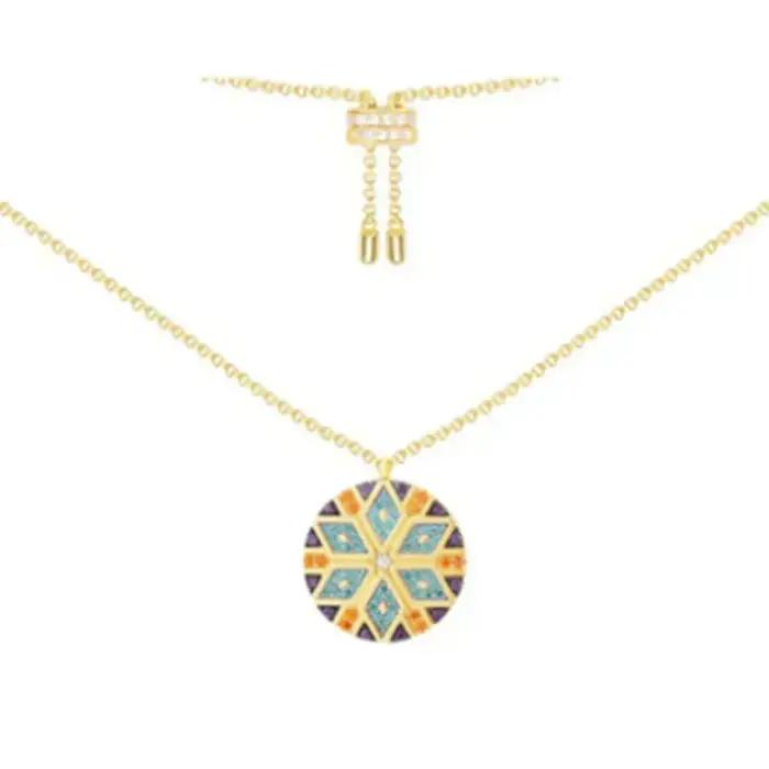 Collier et bracelet ajustables ethniques style tribal exotique coloré rétro avec zirconium et diopside chromé pour femmes occassions spéciales