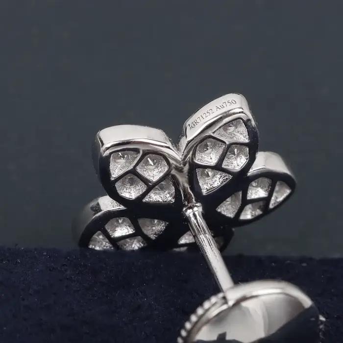 Boucles d'oreilles clous en argent sterling 925 pur motif géométrique pour femmes parties et événements élégants