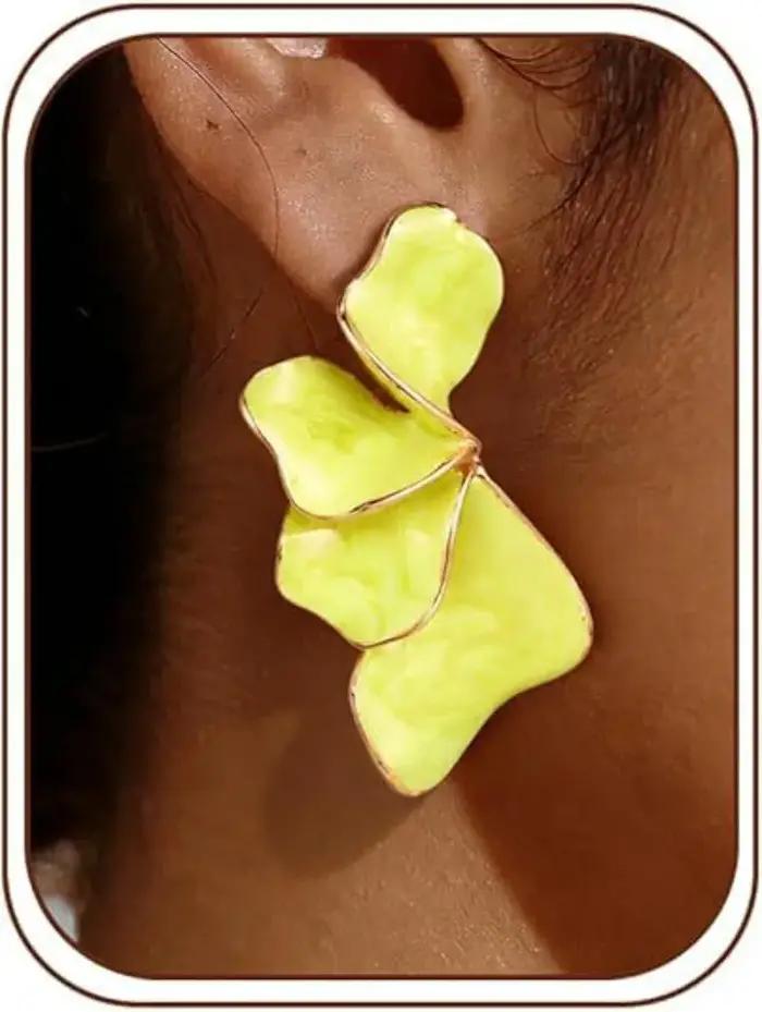 Boucles d'oreilles fleuries en or 18 carats pour femme