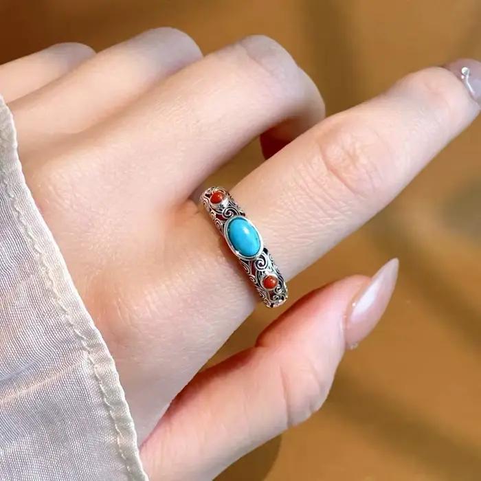 Bague en argent sterling 925, motif vintage pour femmes, bijoux de mariage et de fiançailles, diamant simulé brillant, cadeaux pour femmes