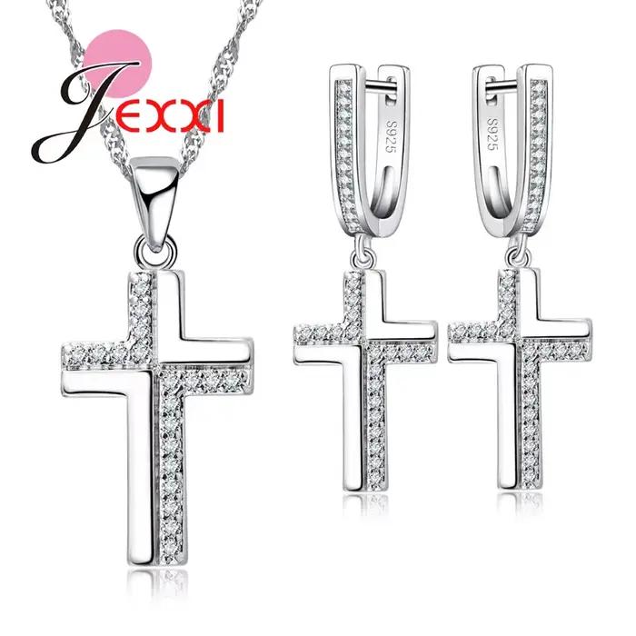 Collier ras du cou + boucles d'oreilles en cristal, strass tchèque, ensembles de Bijoux de mariée, D