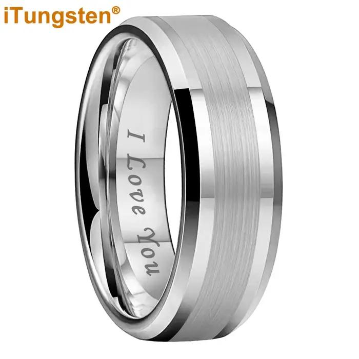 ITungsten-Bague en Carbure de Tungstène pour Homme et Femme