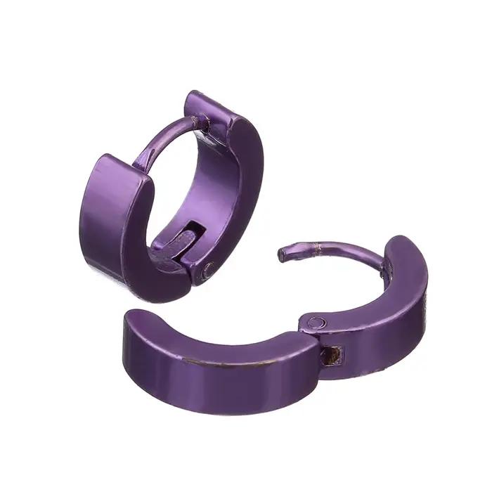LOULEUR 1 paire 14mm boucles d'oreilles en acier inoxydable