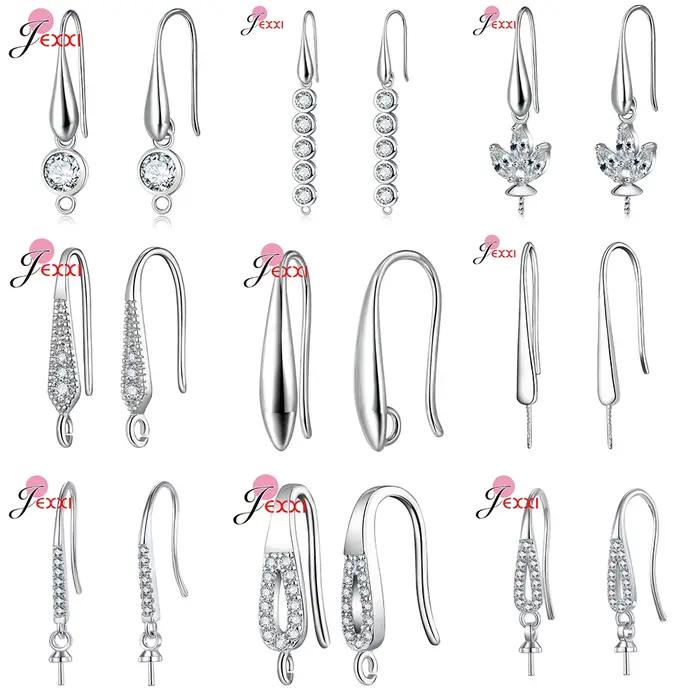 Boucles d'oreilles crochet en argent sterling hypoallergénique pour femmes DIY bijoux à personnaliser pour diverses occasions
