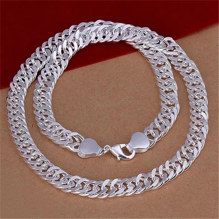 Collier en argent sterling 925 avec breloque géométrique moderne pour homme et femme occasions spéciales partys elegance