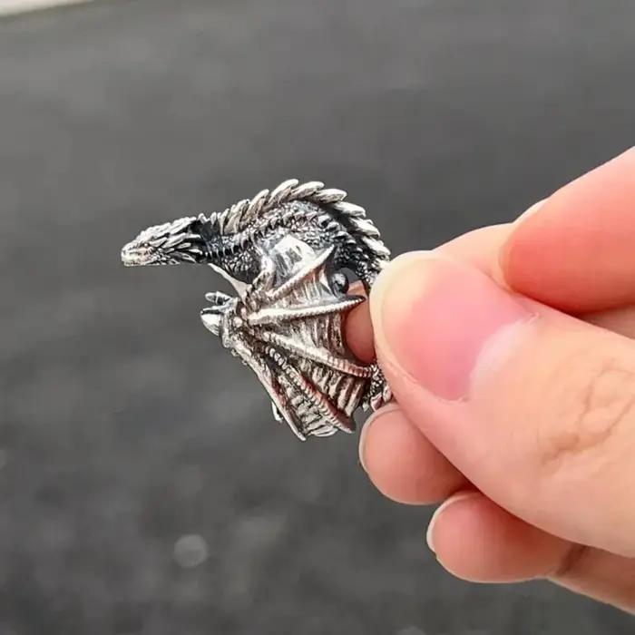 Bague Aile de Dragon Gothique & Pterosaure