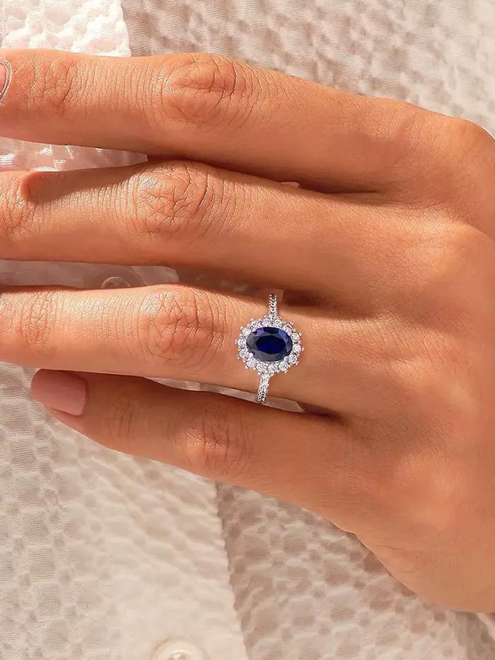 Bague classique en argent Sterling 925 pour femmes